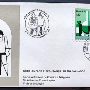 Envelope FDC 118 1977 Amparo e Seguranca CBC e CPD Brasilia