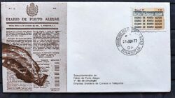 Envelope FDC 120 1977 Diario de Porto Alegre CPD Brasilia