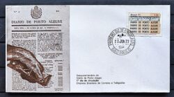 Envelope FDC 120 1977 Diario de Porto Alegre CPD SP 2