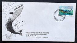 Envelope FDC 121 1977 Meio Ambiente Baleia Azul CPD Noroeste 1