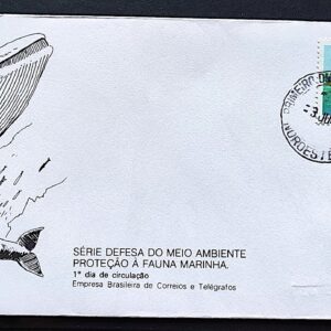Envelope FDC 121 1977 Meio Ambiente Baleia Azul CPD Noroeste 1