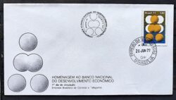 Envelope FDC 122 1977 BNDE CBC e CPD Brasilia