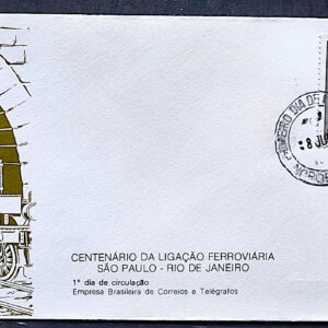 Envelope FDC 123 1977 Ferrovia Sao Paulo Rio CPD Noroeste 2