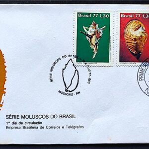 Envelope FDC 124 1977 Moluscos do Brasil CBC e CPD RN