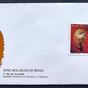 Envelope FDC 124 1977 Moluscos do Brasil CPD Noroeste 1