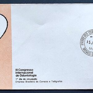 Envelope FDC 125 1977 Odontologia Saude CPD MG