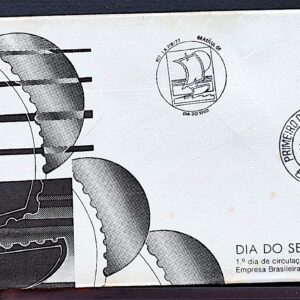 Envelope FDC 127 1977 Dia do Selo CBC e CPD Brasilia 2