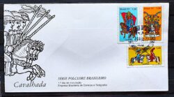 Envelope FDC 129 1977 Cavalhada Cavalo Folclore CPD AM