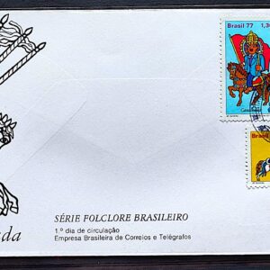 Envelope FDC 129 1977 Cavalhada Cavalo Folclore CPD AM