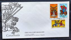 Envelope FDC 129 1977 Cavalhada Cavalo Folclore CPD Noroeste 1