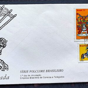 Envelope FDC 129 1977 Cavalhada Cavalo Folclore CPD Noroeste 1