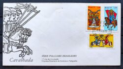 Envelope FDC 129 1977 Cavalhada Cavalo Folclore CPD Noroeste 2