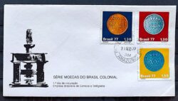 Envelope FDC 130 1977 Moedas do Brasil Colonial Numismatica CPD AM
