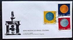 Envelope FDC 130 1977 Moedas do Brasil Colonial Numismatica CPD Noroeste 1
