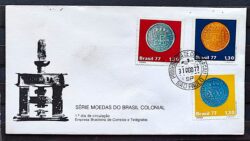 Envelope FDC 130 1977 Moedas do Brasil Colonial Numismatica CPD SP 3