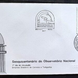 Envelope FDC 134 1977 Observatorio Nacional CPD RJ