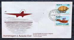 Envelope FDC 135 1977 Aviacao Civil Aviao Balao CPD Noroeste