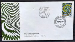 Envelope FDC 137 1977 Dia do Radioamador Comunicacao CBC e CPD Brasilia 2