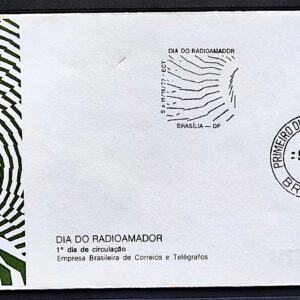 Envelope FDC 137 1977 Dia do Radioamador Comunicacao CBC e CPD Brasilia 2
