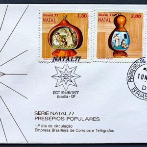Envelope FDC 138 1977 Natal Religiao Presepio CBC e CPD Brasilia