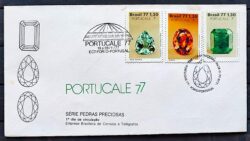 Envelope FDC 139 1977 Portucale Pedras Preciosas CBC Portugal 2