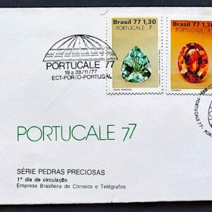 Envelope FDC 139 1977 Portucale Pedras Preciosas CBC Portugal 2