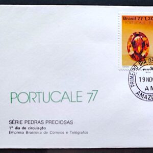 Envelope FDC 139 1977 Portucale Pedras Preciosas CPD AM 3