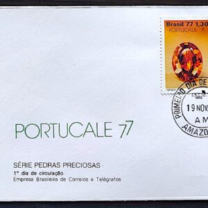 Envelope FDC 139 1977 Portucale Pedras Preciosas CPD AM