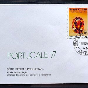 Envelope FDC 139 1977 Portucale Pedras Preciosas CPD AM 4