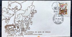 Envelope FDC 140 1977 Dia de Acao de Gracas Religiao CBC e CPD AM
