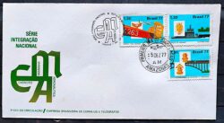 Envelope FDC 141 1977 Integracao Nacional Aviao Trem Navio CBC e CPD AM 1