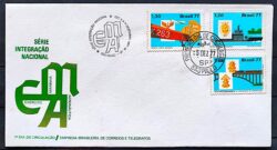 Envelope FDC 141 1977 Integracao Nacional Aviao Trem Navio CBC e CPD SP