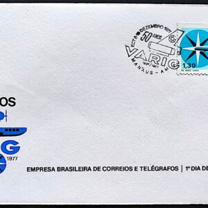 Envelope FDC 142 1977 50 Anos Varig Aviao Aviacao CBC e CPD AM 2
