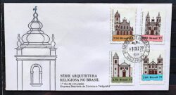 Envelope FDC 143 1977 Arquitetura Religiosa Religiao Igreja CPD SP 1