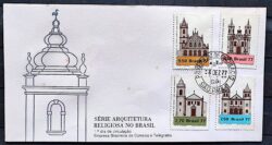 Envelope FDC 143 1977 Arquitetura Religiosa Religiao Igreja CPD SP