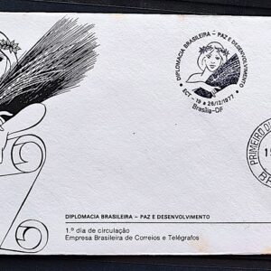 Envelope FDC 144 1977 Diplomacia Direito CBC e CPD Brasilia