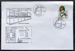 Envelope PVT 1977 Selo Dia do Livro Jose de Alencar Agencia Dom Pedro II CBC SP