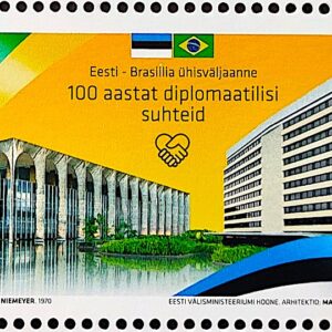 Selo Estonia Relacoes Diplomaticas Brasilia Talin Bandeira 2021