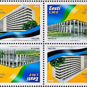 Selo Estonia Relacoes Diplomaticas Brasilia Talin 2021 Quadra