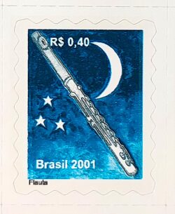 Selo Regular RHM 807 Instrumento Musical Flauta Lua 2001