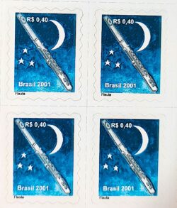 Selo Regular RHM 807 Instrumento Musical Flauta Lua 2001 Quadra