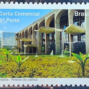 C 2941 Selo Despersonalizado Brasilia Turismo 2010 Palacio da Justica Direito Arquitetura
