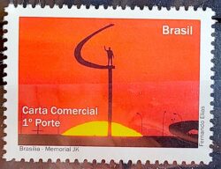 C 2950 Selo Despersonalizado Brasilia Turismo 2010 Memorial JK Por do Sol