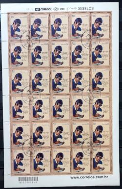 C 2954 Selo Chico Xavier Espiritismo Espirita 2010 Folha CBC Brasilia