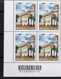 C 2961 Selo Mosteiro de Sao Bento Sorocaba Igreja Religiao 2010 Quadra Codigo de Barras