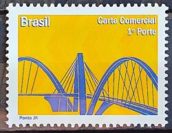 C 2970 Selo Despersonalizado Brasilia Sonho e Realidade Turismo 2010 Ponte JK Arquitetura