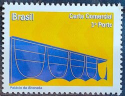 C 2971 Selo Despersonalizado Brasilia Sonho e Realidade Turismo 2010 Palacio da Alvorada Arquitetura