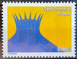 C 2973 Selo Despersonalizado Brasilia Sonho e Realidade Turismo 2010 Igreja Catedral Religiao