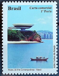 C 3047 Selo Despersonalizado Maravilhas do Rio de Janeiro Turismo 2010 Museu de Arte Contemporanea Barco Navio