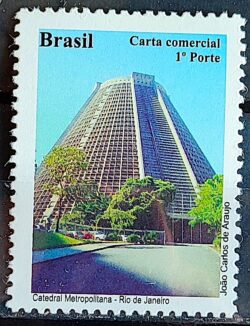 C 3049 Selo Despersonalizado Maravilhas do Rio de Janeiro Turismo 2010 Igreja Catedral Metropolitana Religiao